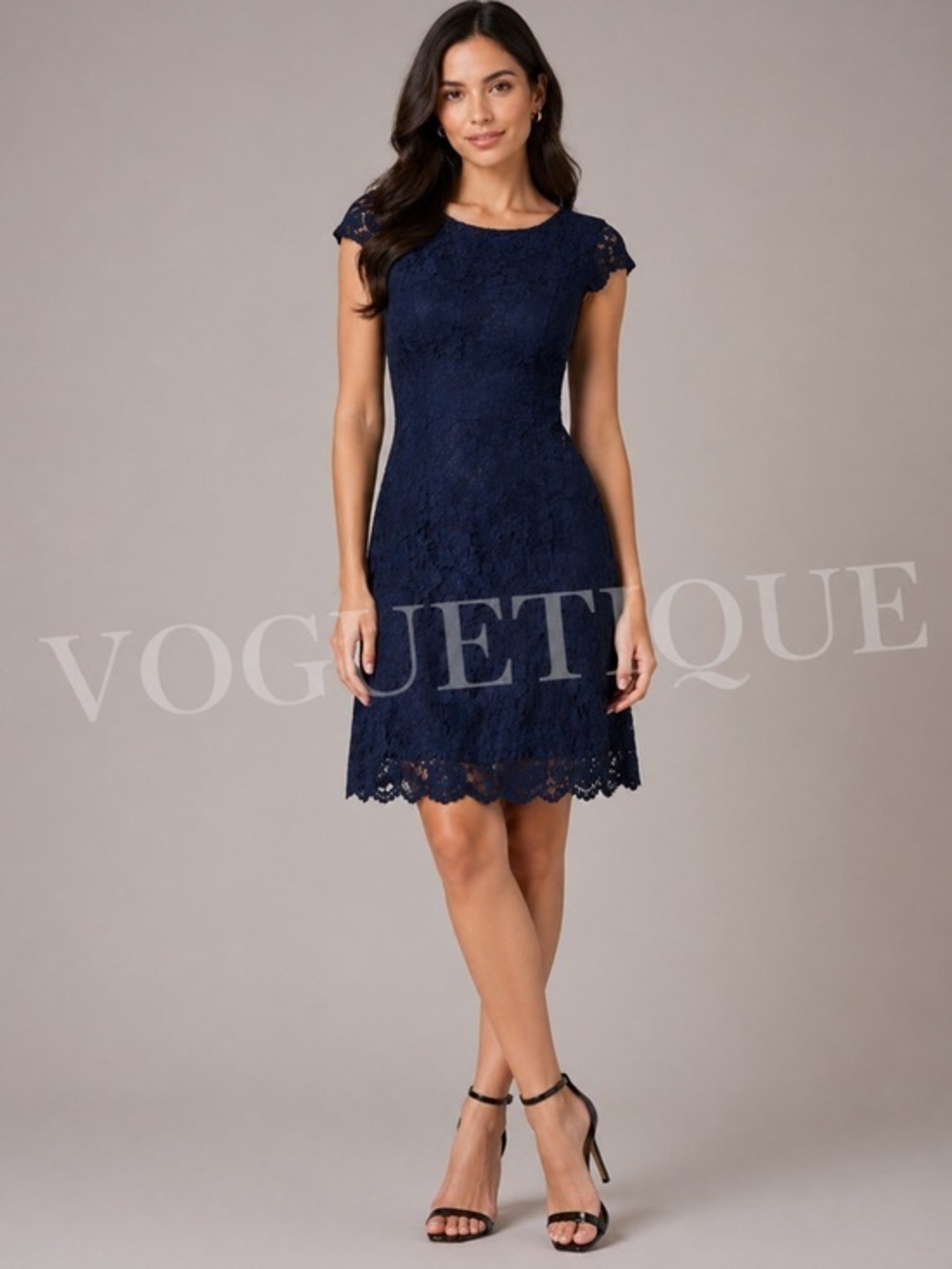 Lulu’s blue lace open back dress NEW